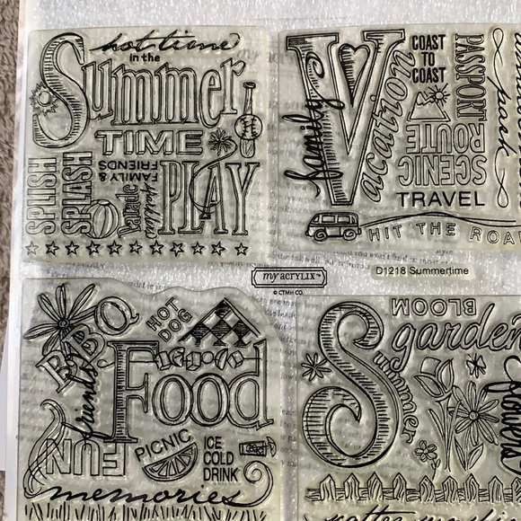 Summertime stamp set - Picture 1 of 7